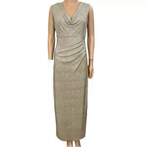 Ralph Lauren Gold Shimmer Dress Mother of the Bride dress 10P